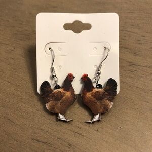 Chicken Shaped Earrings